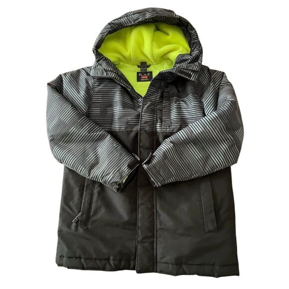 Place Other - Place Kids Black and Green Hooded Jacket Size 7/8